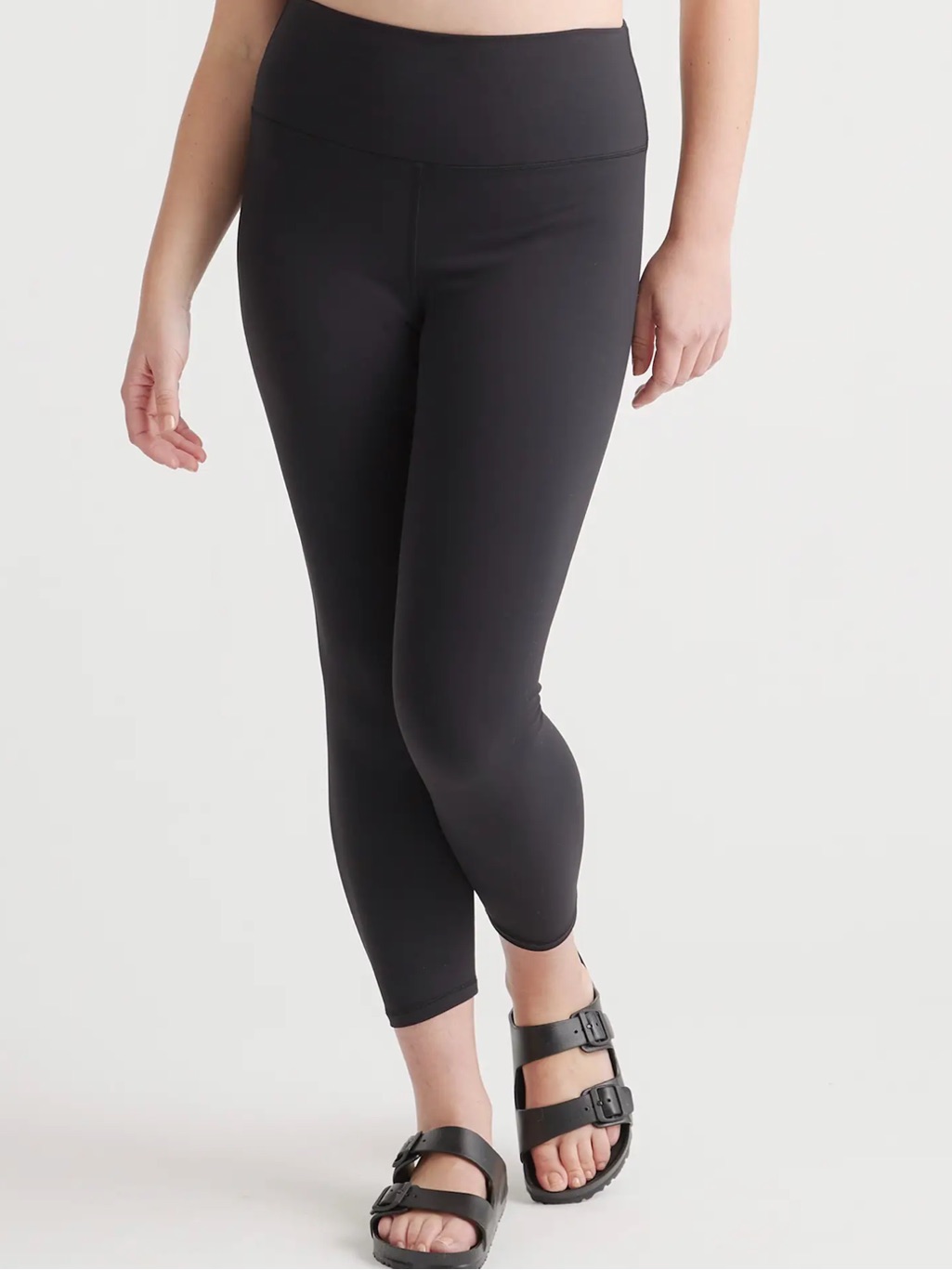 Quince Ultra Form Black High-Rise Leggings Medium Short